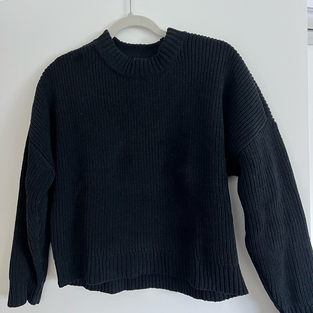 Abercrombie Black Chenille Knit Sweater